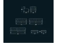 Divano Lineare Divano in pelle diversi colori  london Md work in Offerta Outlet a 3990 Euro