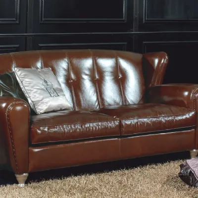Divano Lineare Divano in pelle diversi colori  london Md work in Offerta Outlet a 3990 Euro