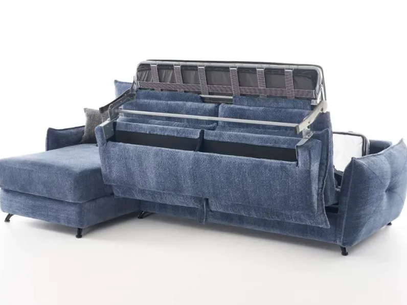 Divano Letto con penisola modello Divano letto napoli con penisola di Hopplà con forte sconto