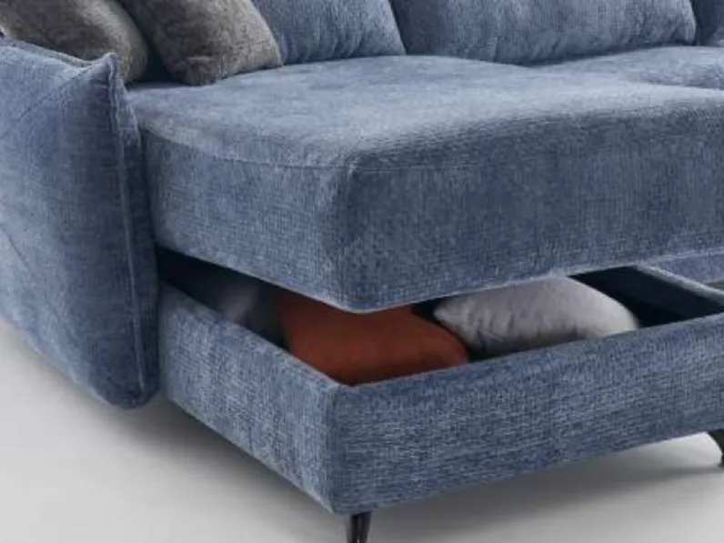 Divano Letto con penisola modello Divano letto napoli con penisola di Hopplà con forte sconto