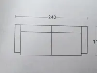 Divano in Tessuto stile moderno modello Gigolò 240 x 110 scontato - 22%