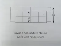 Divano in Tessuto stile moderno modello Gigolò 240 x 110 scontato - 22%