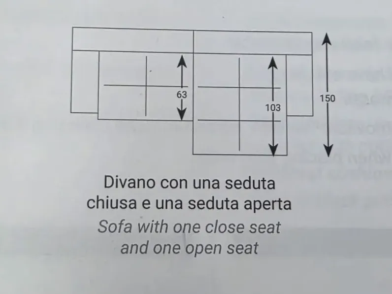 Divano in Tessuto stile moderno modello Gigolò 240 x 110 scontato - 22%