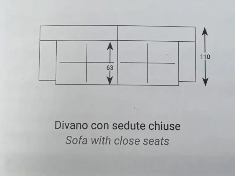 Divano in Tessuto stile moderno modello Gigolò 300 x 110 scontato - 22%