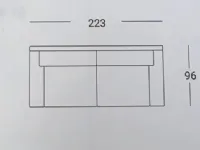 Divano da 2 posti modello Glamour 223 x 96 di Excò scontato