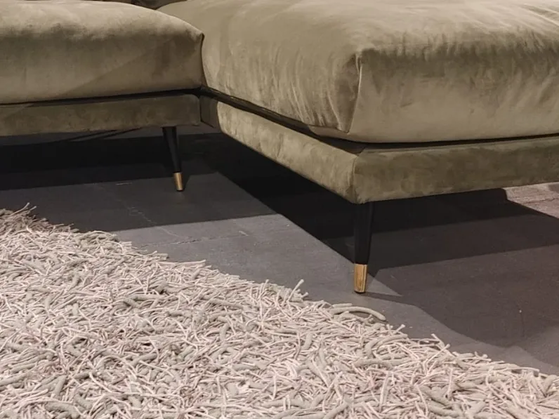 Divano con penisola Artigianale Divano barlow by domingo salotti PREZZI OUTLET sconto 50%