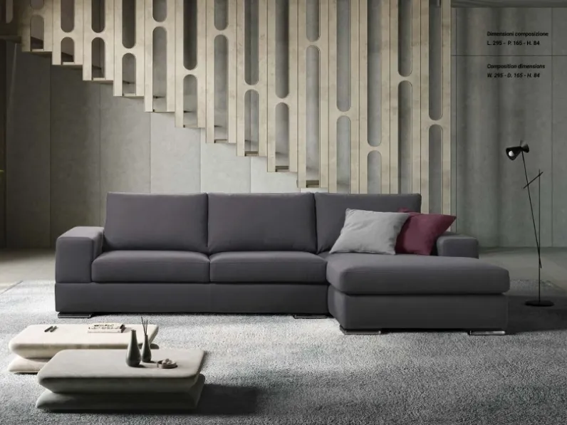 Divano moderno tessuto Lerroy 295 x 165 di Excò con sconto del - 22%