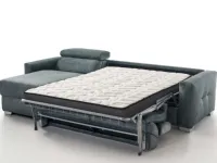 Divano letto roma con penisola tessuto in poliuretano  Hopplà in Offerta Outlet
