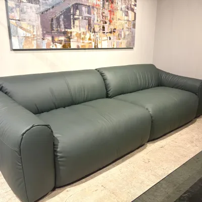 Divano da 5 posti modello Divano daily 3 posti maxi pelle luxor di Ditre italia scontato