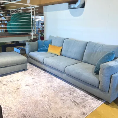 Divano zeno con pouff  Biba salotti a PREZZO OUTLET scontato del 30%