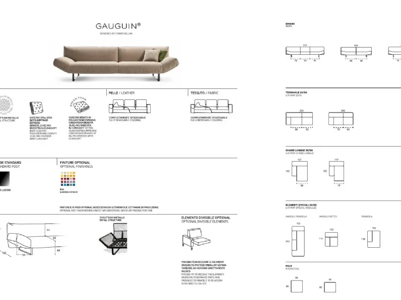Divano in Tessuto stile design modello Gauguin scontato - 30%