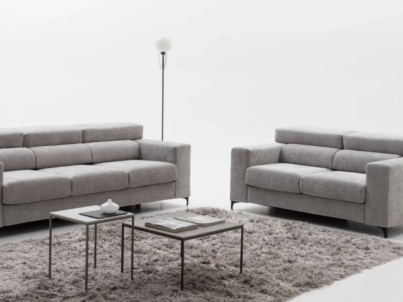 Divano Londra tessuto in poliuretano  Artigianale in Offerta Outlet
