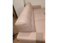 Divano 2 posti con chaise longue in pelle Artigianale in OFFERTA - 50%