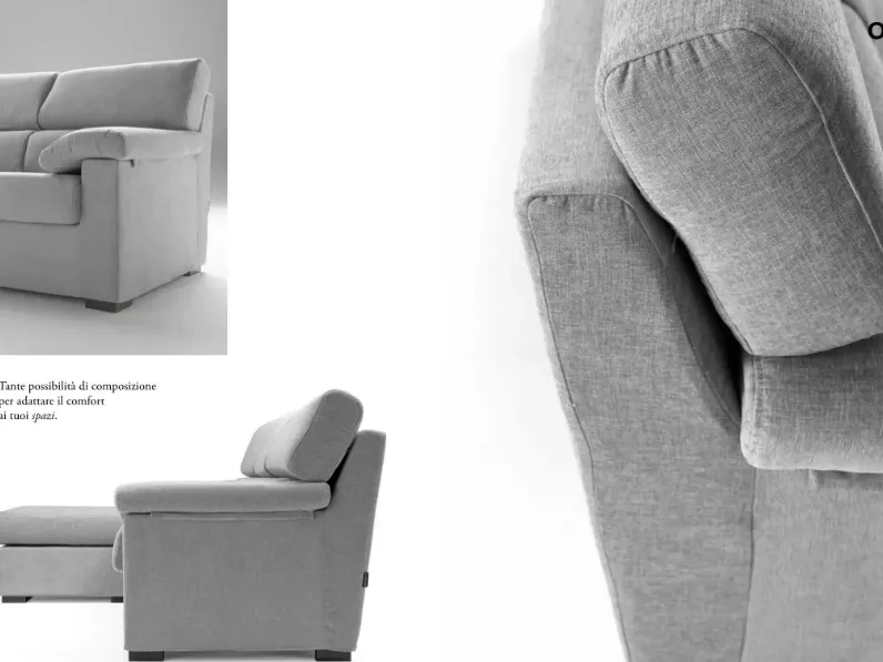 Divano in Tessuto stile moderno modello Olimpus 3 posti scontato - 46%
