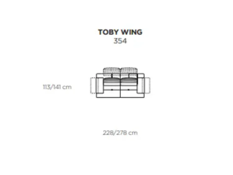 Divano Lineare Toby wing Calia a 3115 Euro