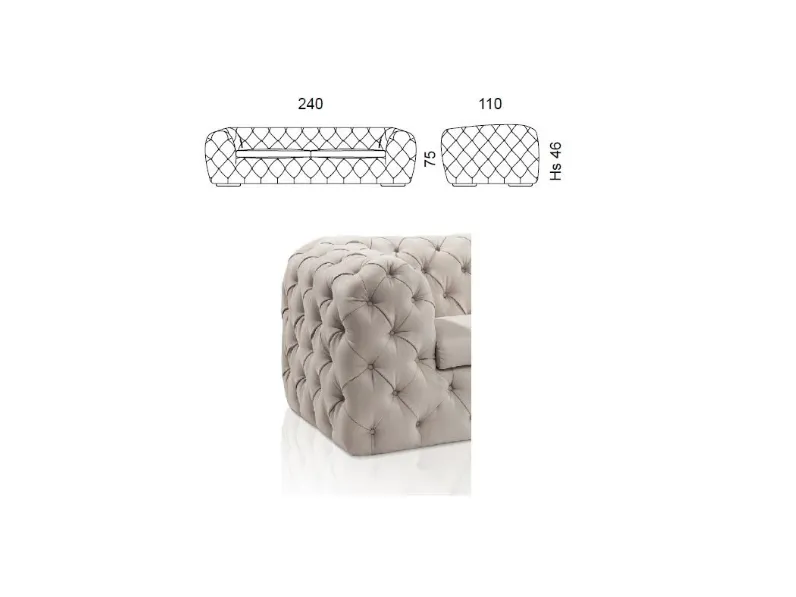 Divano design pelle Divano luxury new yok di Md work con sconto del - 35%
