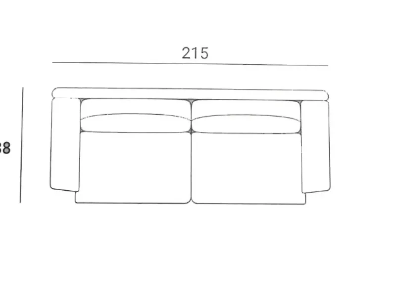 Divano Detar 215 x 88 Excò: con uno SCONTO ESCLUSIVO del 22%