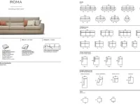 Divano Lineare Roma Rosini in Offerta Outlet a 1920 Euro