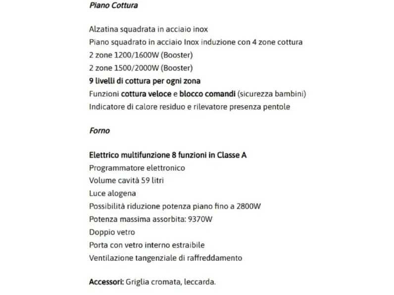 Forno Elba di Collezione esclusiva con forte sconto