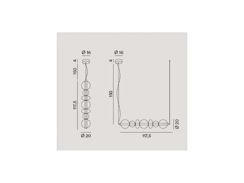 A sospensione stile Moderna 8164 tr lc  perenz sospensione led 50w Collezione esclusiva in saldo