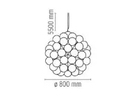 Lampada a sospensione Taraxacum 88 suspension 1 Flos a prezzo Outlet 