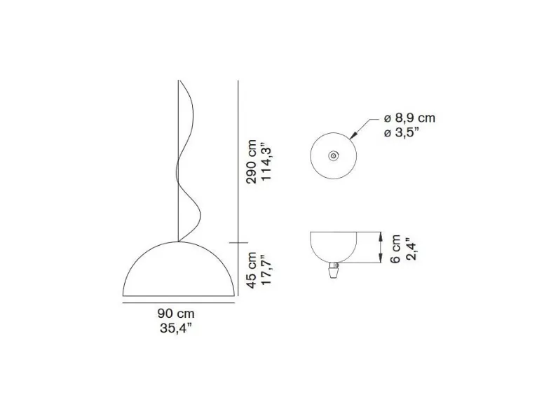 Lampada a sospensione Sonora 490/or O-luce a prezzo Outlet 