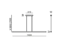 Lampada a sospensione stile Moderno Halpipe 2_p  bianca led Linea light scontato