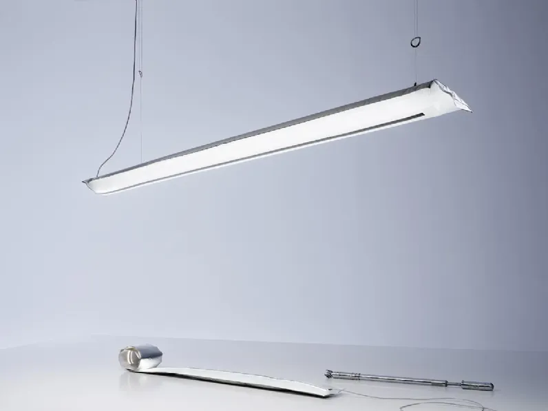 Lampada a sospensione in altro Blow me up 120cm argento Ingo maurer a prezzo Outlet