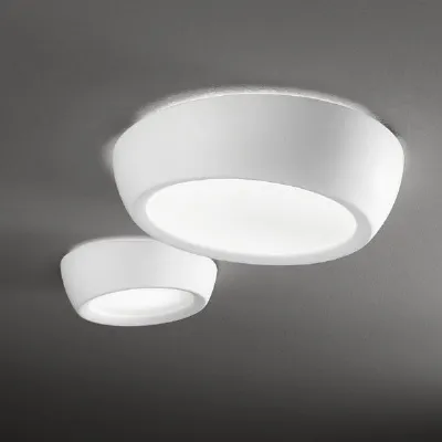 Lampada da soffitto Linea light 7305 plafoniera in gesso Bianco con forte sconto