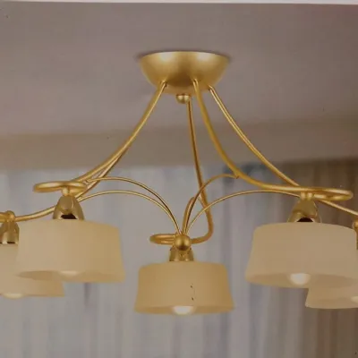 Lampada da soffitto Collezione esclusiva 3726/5 pl lam plafoniera in oro patinato 5 luci stile Moderno in offerta