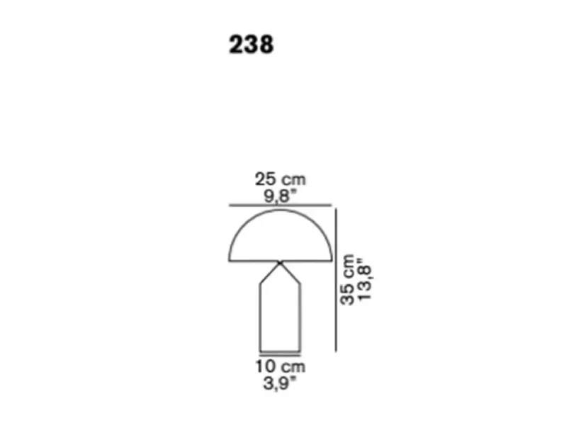 Lampada da tavolo Atollo 438 oro  O-luce in Offerta Outlet 