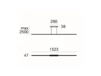 Lampada 8201 straight sospensione led Linea light in OFFERTA OUTLET