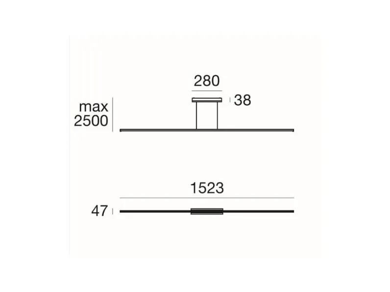 Lampada 8201 straight sospensione led Linea light in OFFERTA OUTLET