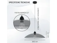 A sospensione in vetro Alexander fume' lumicom sospensione Collezione esclusiva in Offerta Outlet
