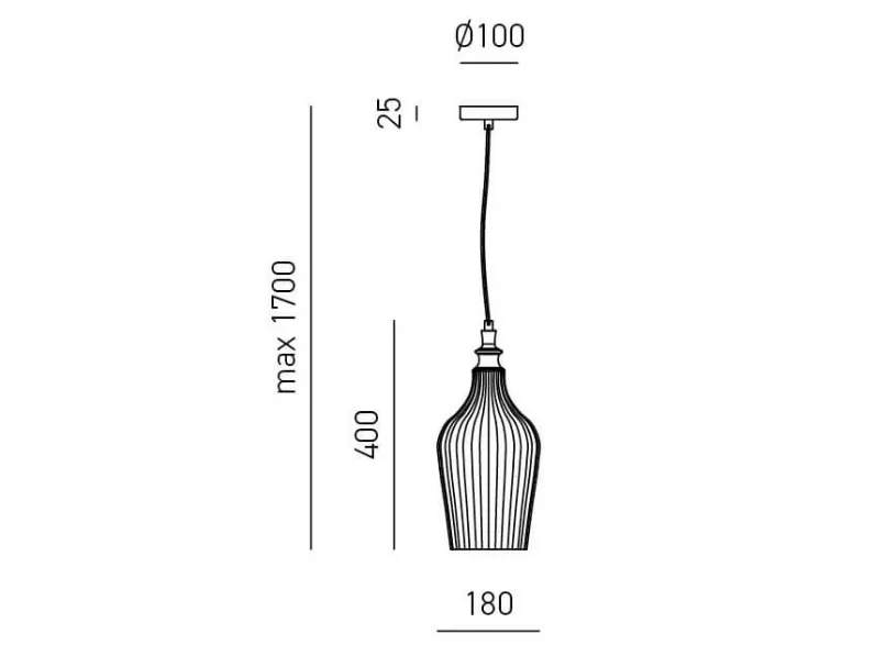 A sospensione in vetro Cleofe s12 gea luce sospensione  vetro  Collezione esclusiva a prezzo scontato