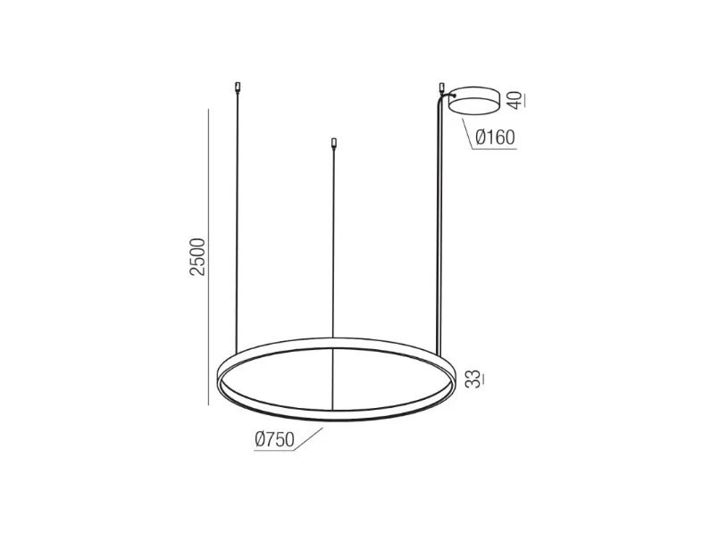 A sospensione Collezione esclusiva Orion redo sospensione led 58w stile Moderna a prezzi outlet