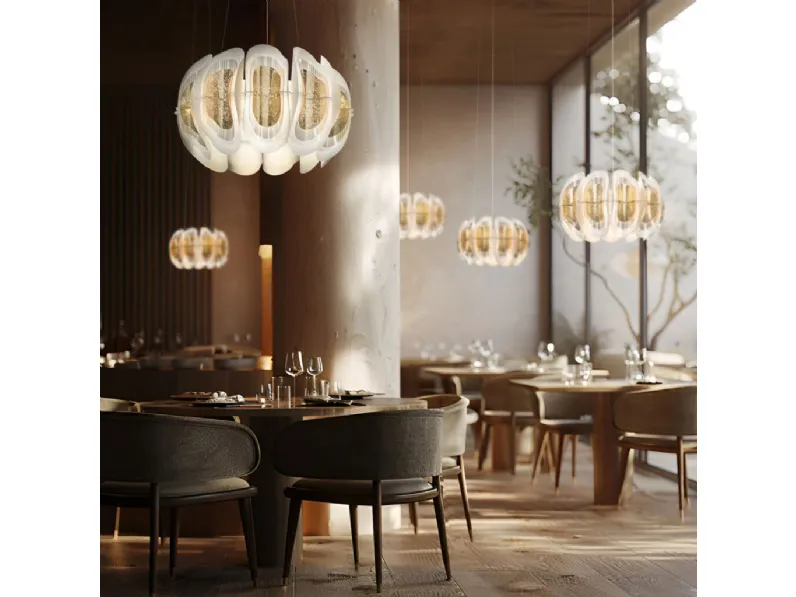 A sospensione Slamp Fiordlys slamp sospensione led  36w Oro con forte sconto