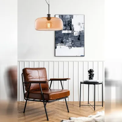A sospensione stile Moderna Muse leolux sospensione vetro ambra Collezione esclusiva a prezzi outlet