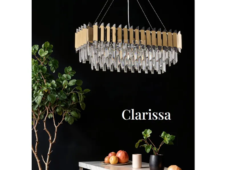 A sospensione in cristallo Lampada mod clarissa 2813  Collezione esclusiva a prezzo Outlet