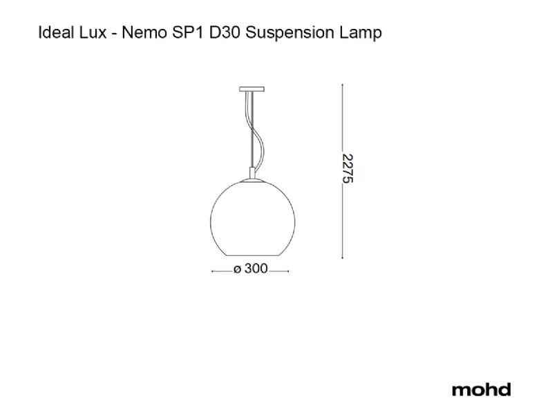 A sospensione in vetro Nemo trasparente d30 sospensione Collezione esclusiva a prezzo Outlet