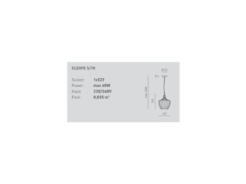 A sospensione stile Classica Cleofe s10 gea luce sospensione vetro Collezione esclusiva in offerta outlet