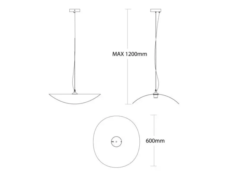 A sospensione in metallo Piuma lumicom diametro 60 cm Collezione esclusiva a prezzo Outlet