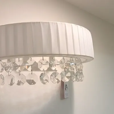 Da parete applique Aplique parete tela bianca e svarowsky Fabbian a prezzo Outlet 