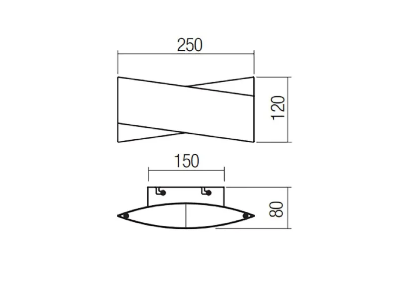 Lampada Collezione esclusiva Xavier redo applique led a PREZZI OUTLET