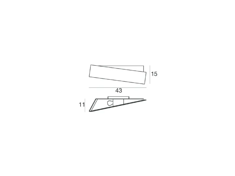 Da parete applique in metallo Zig zag 6986 lampada da parete Linea light a prezzo Outlet