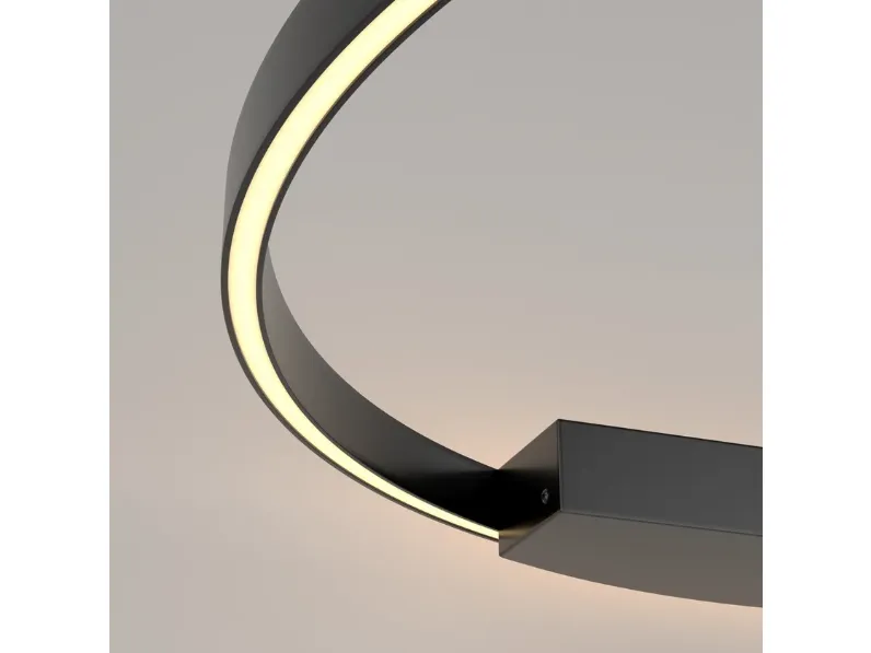 Da soffitto plafoniera Collezione esclusiva 012844 febe nera  redo plafoniera led Nero con forte sconto