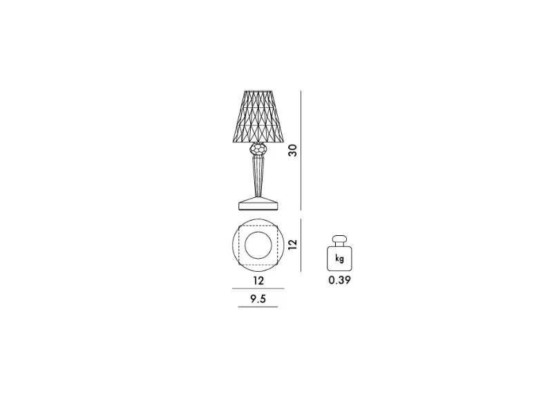Da tavolo stile Design Battery Kartell in offerta