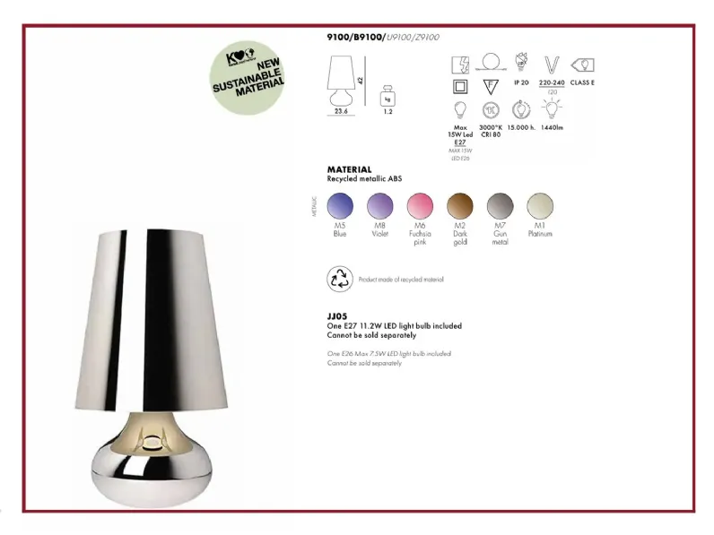 Da tavolo Kartell Cindy g9100m2 Oro in offerta