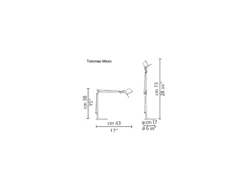 Da tavolo in metallo Tolomeo micro artemide as0118301 Collezione esclusiva a prezzo Outlet