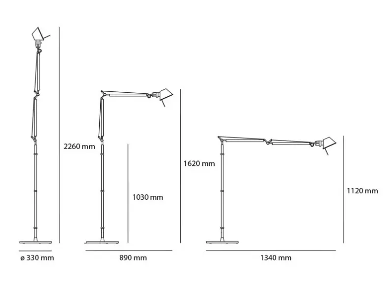 Da terra stile Moderna Tolomeo floor artemide lampada da terra Collezione esclusiva in offerta outlet